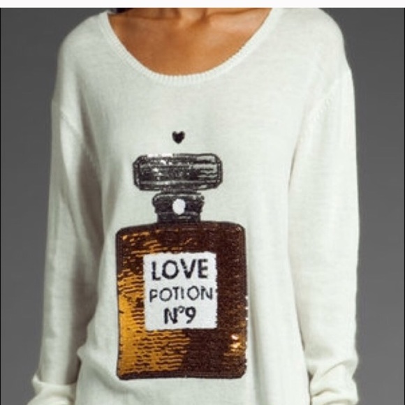 Wildfox Love Potion No9 Sweater Pullover Sequin S - Picture 8 of 8